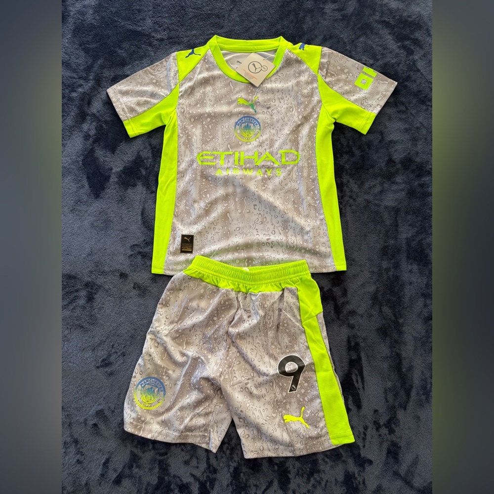 Manchester City Haaland 9 Youth Jersey set  Rain Or Shine - kids # kids size